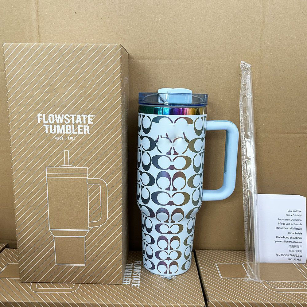 40oz Large Capacity Stainless Steel Water Bottle Travel Mug with Handle u0026 Straw Lid Office u0026 Travel Essential Leakproof Insulated Car cup L251