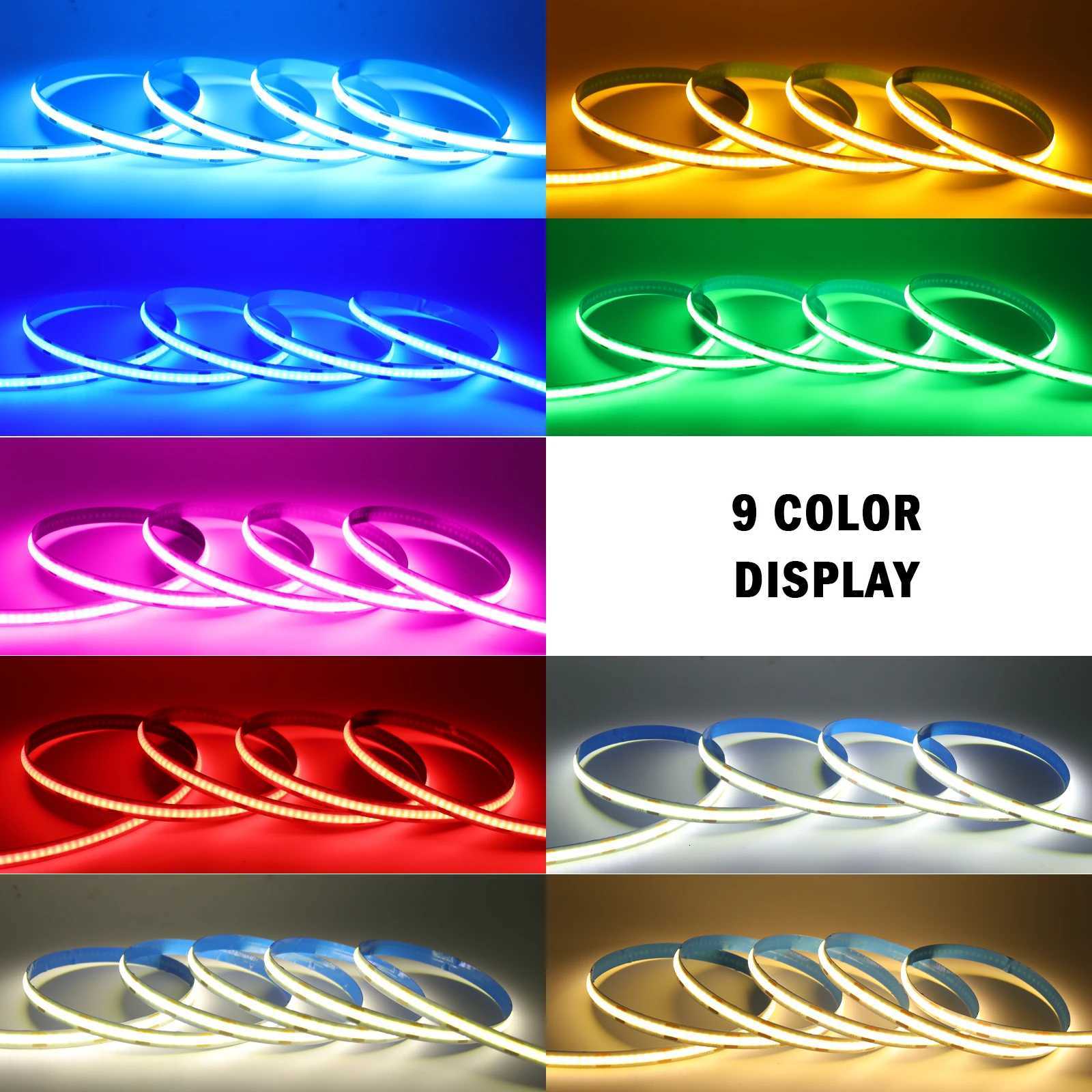 DC 5V COB LED Strip 3mm 5mm 8mm 320LEDs/M High Density Flexible COB LED Tape Night Light Battery Powered DIY TV Mirror Backlight W251112