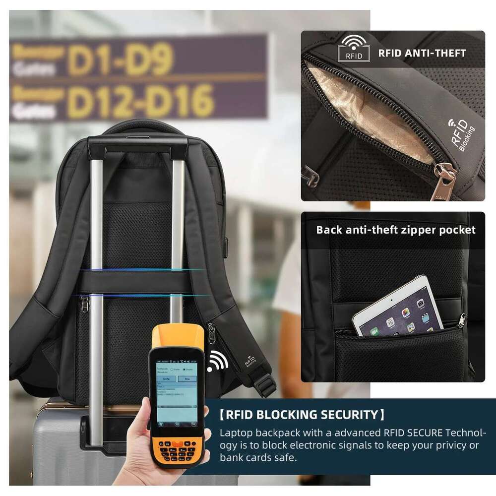 Lifetime Warranty Large Capacity New Fashion Men 15.6" Laptop Anti Theft Backpack School Travel Bag Male Waterproof TPU