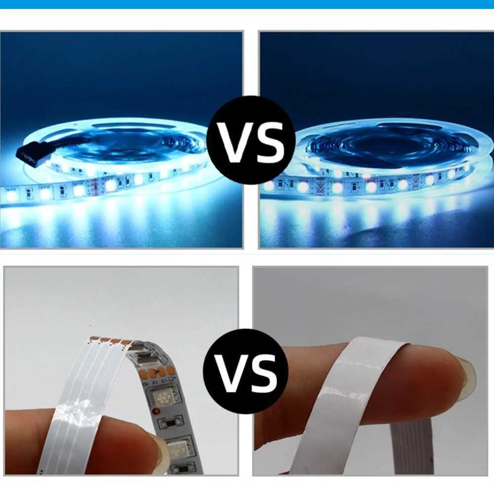 LED Strip 5050 DC 12V RGB Waterproof Flexible Neon Light Stripe 30LED/MLed 60LED/MLed PWM For Room Bedroom Decor TV Backlights W251112