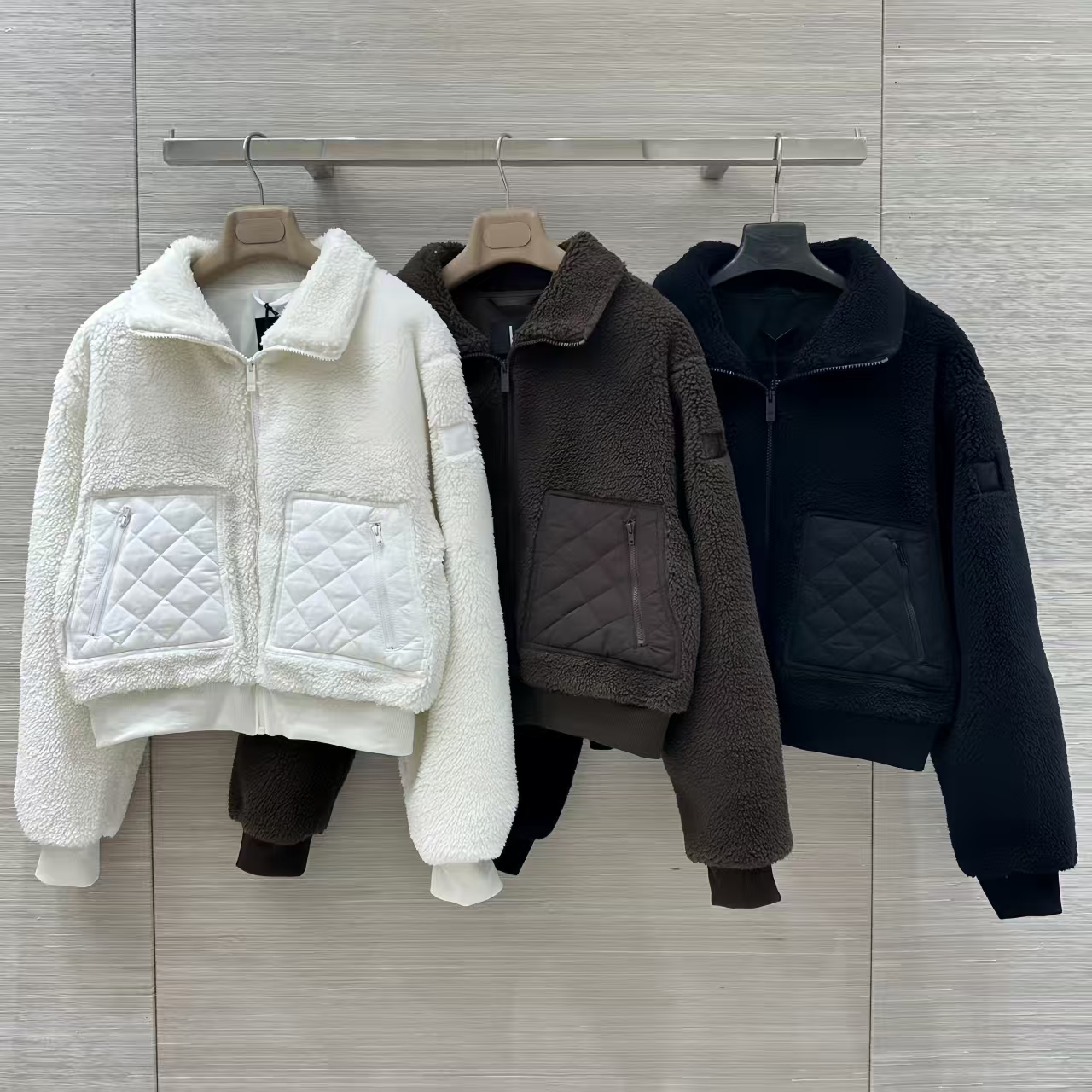 aloDesigner Womens Jacket Sporty Winter Thick Warm Imitation Lamb Wool Jacket Parkas Women Fashion Trend Loose Stand-up Collar Coat Female Outwear Zipper Jacket us