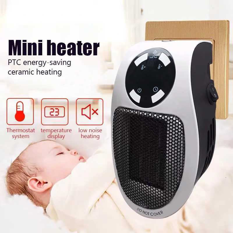 Portable Heater Electric Heater Plug In Wall Room Heater Home Appliance Heating Stove Mini Radiator Remote Warmer Machine 500W Y251113
