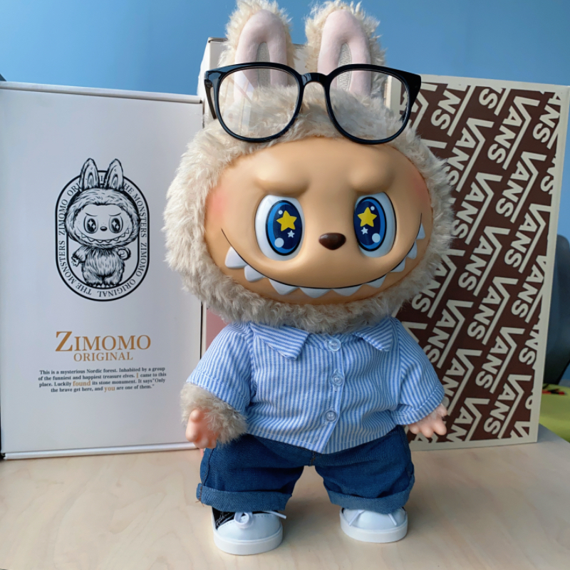 Labubu 40cm Fashion Big Vinyl Doll The Monsters Flip With Me Series Collection Decoration Cute Doll Festivals Gift