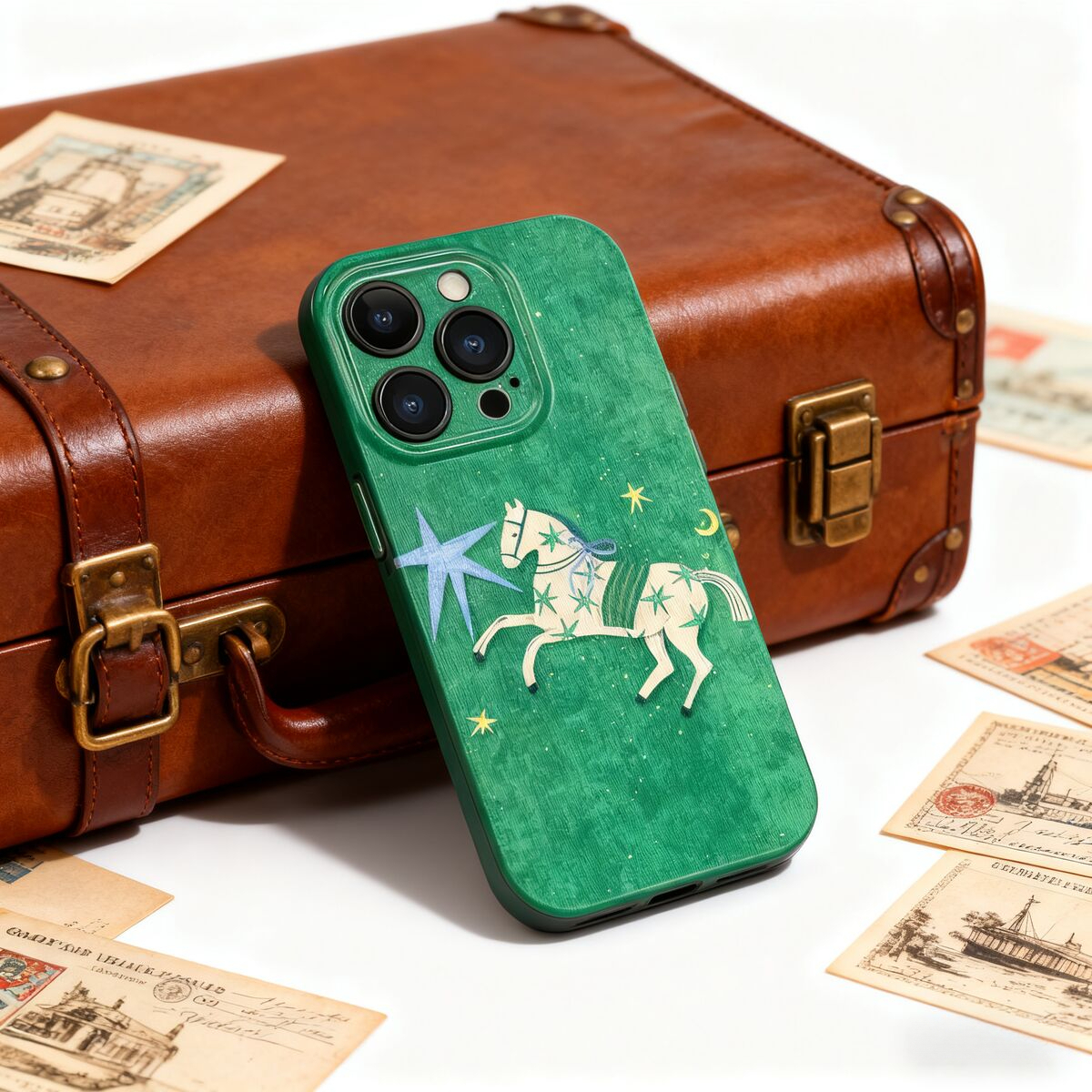 White Horse Galaxy Phone Case Compatible with iPhone 17/16/15 Pro Max Shockproof iPhone 14/13/12 Protective Cover