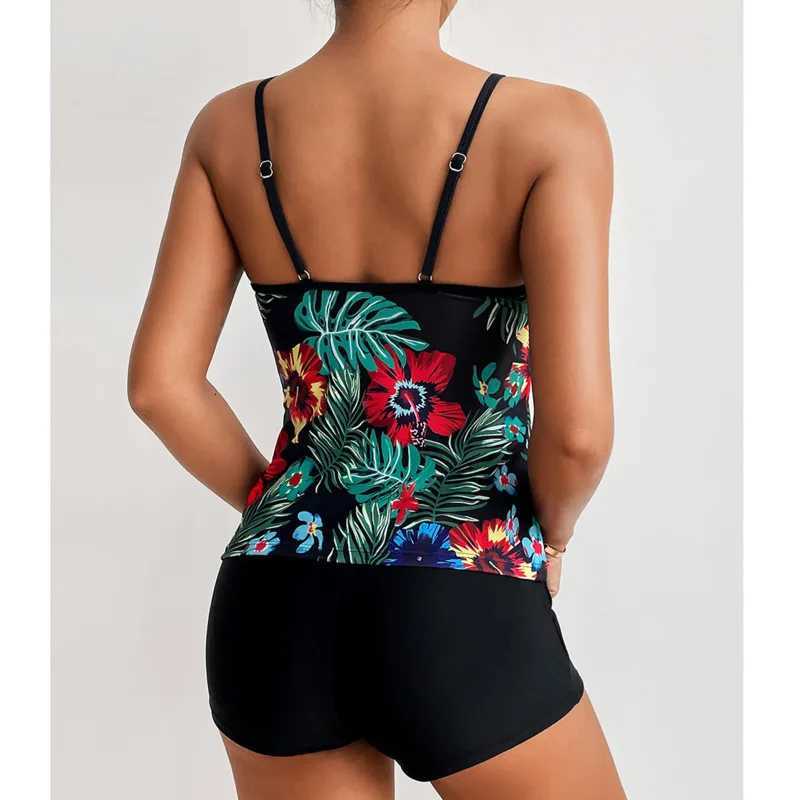 Sexy Large Swimsuits Plus Size Tankini Sets Female Swimwear Beach Wear Two-Piece Bathing Suit Sports Pool Womens Swimming SuitW251113