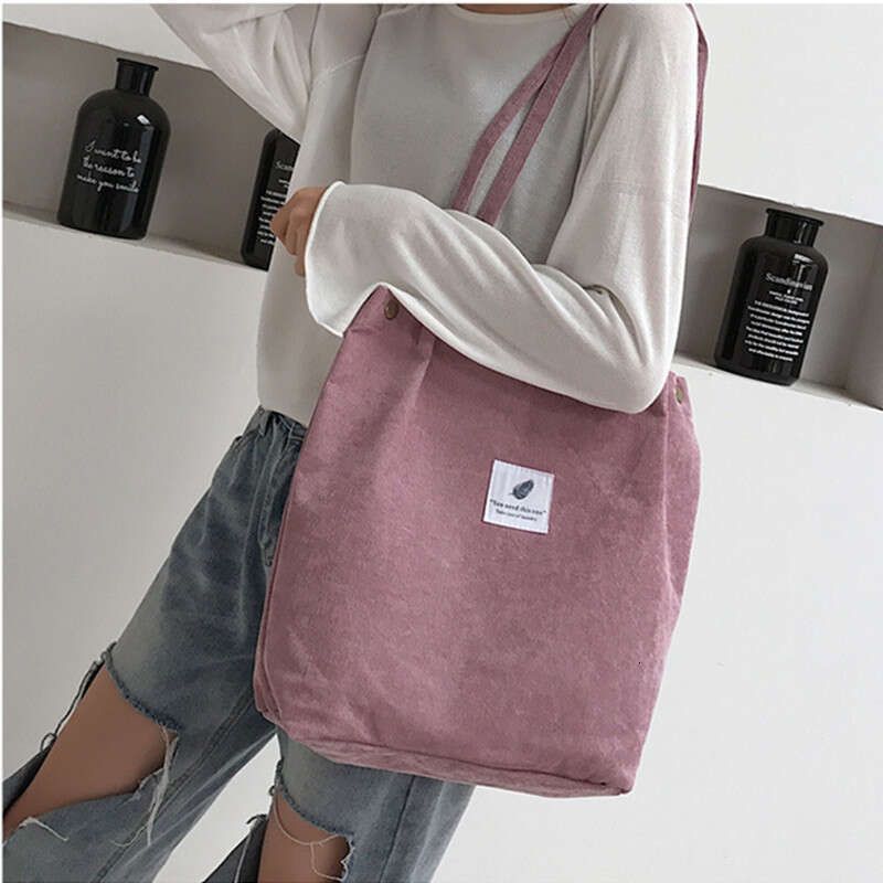 designer bag Large capacity tote versatile student women's shopping sail bag, corduroy shoulder bag