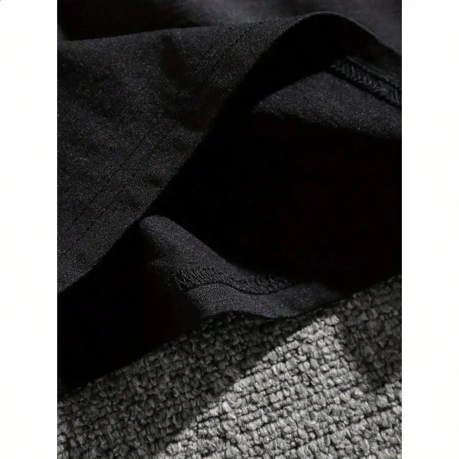 Casual staff collar Tshirt polyester knit fabric slightly stretched geometric cross pattern embroidery 250407