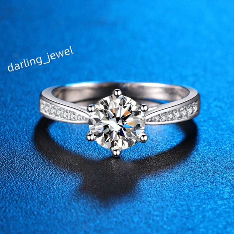 Manufacturer Direct Sale 925 Silver Ring Cz Moissanite Custom Zircon Party TRENDY OEM Wedding Rings for Women Jewelry Gift