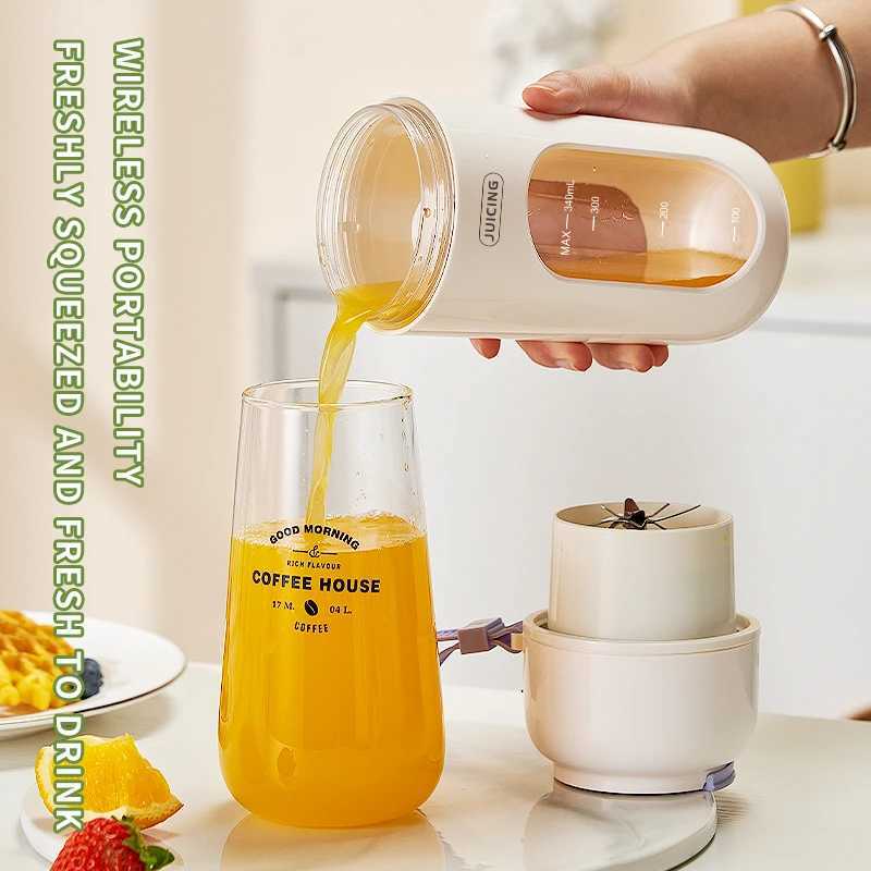 340ML Portable Blender Electric Juicer 12 Blades Fruit Mixers 2600mAh USB Rechargeable Smoothie Juicer Cup Squeezer Juice Maker C251113