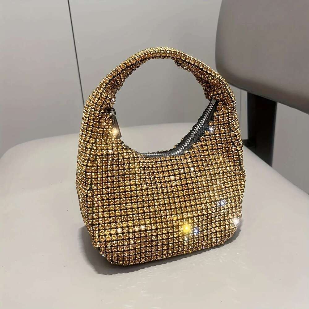 Shiny Crystal Rhie Handmade Purses And Handbags Designer Evening Clutch Bag Purse Weding Party Bags