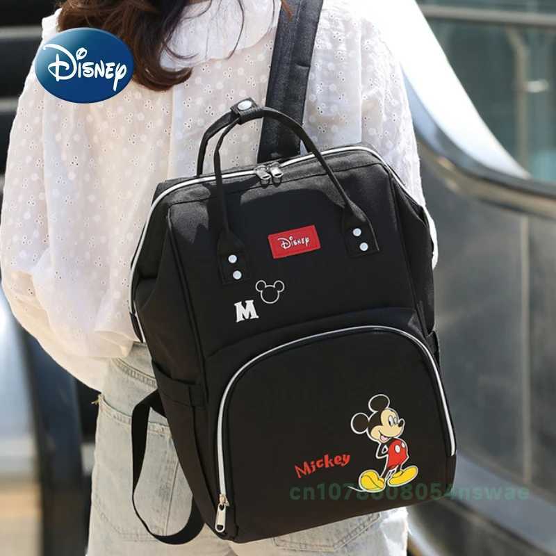 Disney New Diaper Bag Luxury Brand Fashion Baby Bag Cartoon Cute Baby Diaper Bag Large Capacity Multi FunctionalXJ250412