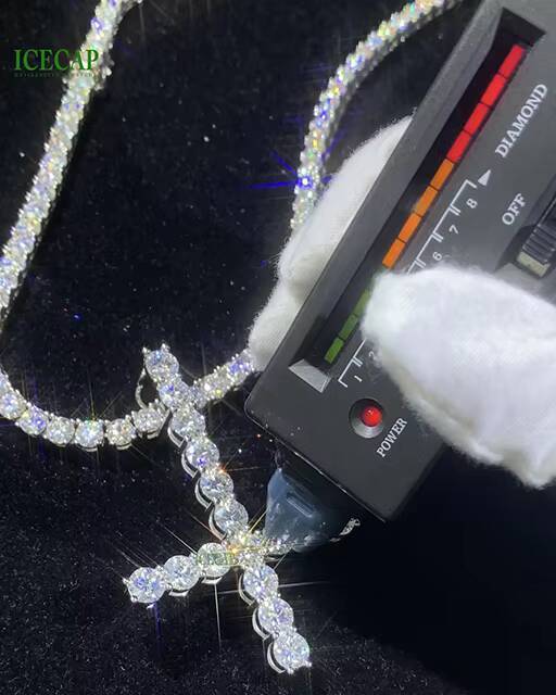 Wholesale 50mm VVS Moissanite Diamond Cross Pendant 925 Sterling Silver Gold Plated Fine Jewelry Charm Iced GRA Moissanite