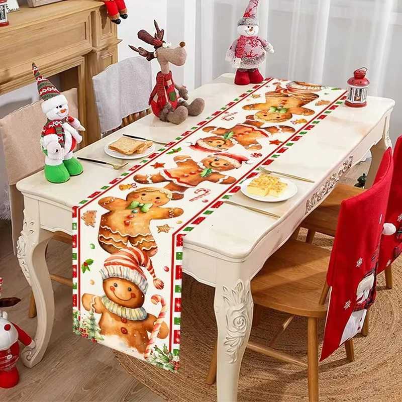 Christmas VIKAMA Christmas Gingerbread Man Cartoon Table Flag Holiday Atmosphere Family Table Decoration Table Flag Holiday Decoration Y251113