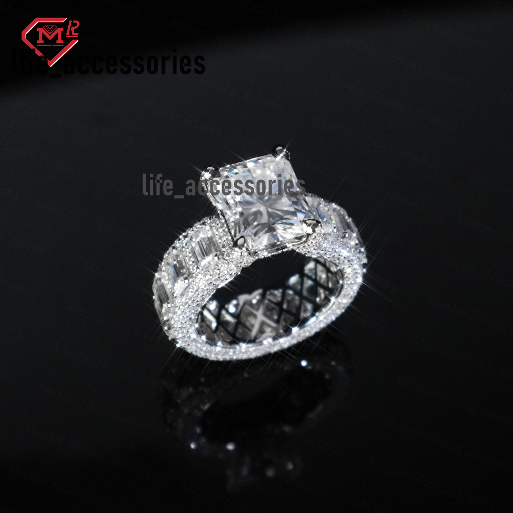 GIA IGI Certified CVD Diamond Ring Engagement Woman Men 925 Silver Custom Classic Lab Grown Diamond Ring
