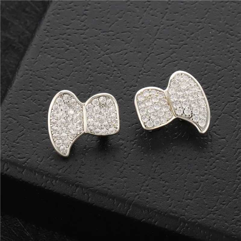 HipHop galvanized dental grill body jewelry classic single tooth grill cubic zirconia silver hat decoration womens jewelryXJ250412