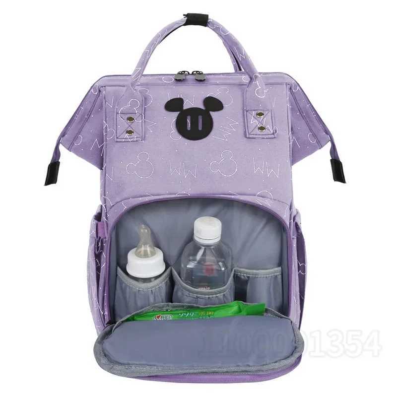 Disney Mickey new diaper bag luxury brand fashionable maternity bag large capacity multifunctional baby diaper bagXJ250412