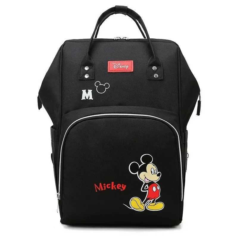 Disney Mickey Mouse New Cartoon Dial Bag Backpack Shoulder Bag Minnie Multi functional Large Capacity Handbag School BackpackXJ250412