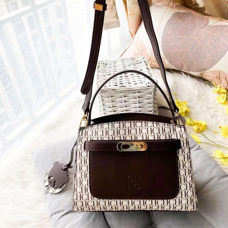 CHHC Large Capacity High-End Multi-Purpose Women's Shopping Handbag Solid Color Classic Letter Embossed Tote Bag Elegant