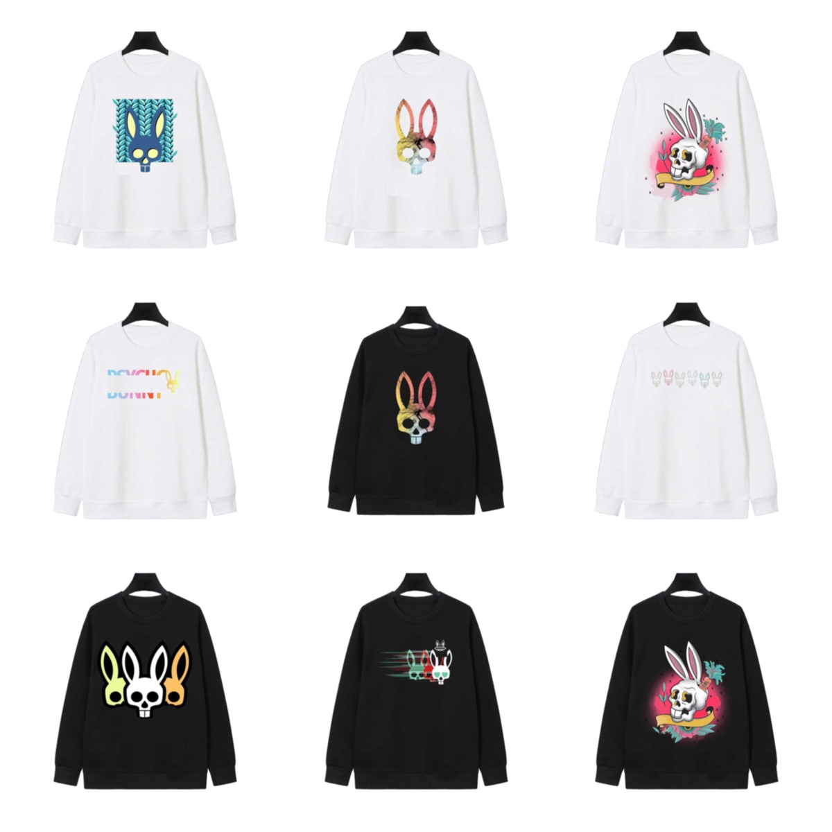 Psyhco Bunny designer Hoodie mens women outdoors long sleeve pullover crew neck cotton Coat Luxury Skull Rabbit Shirts American Y2K winter wear Hip Hop Asian Size a1