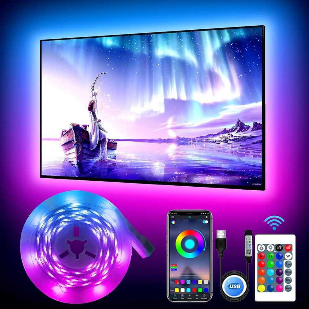 RGB Led Strip Lights 1m-30m Music Sync APP Control Led Lights Flexible Ribbon Luces Led Tape for Room Party Decor TV Backlight W251112