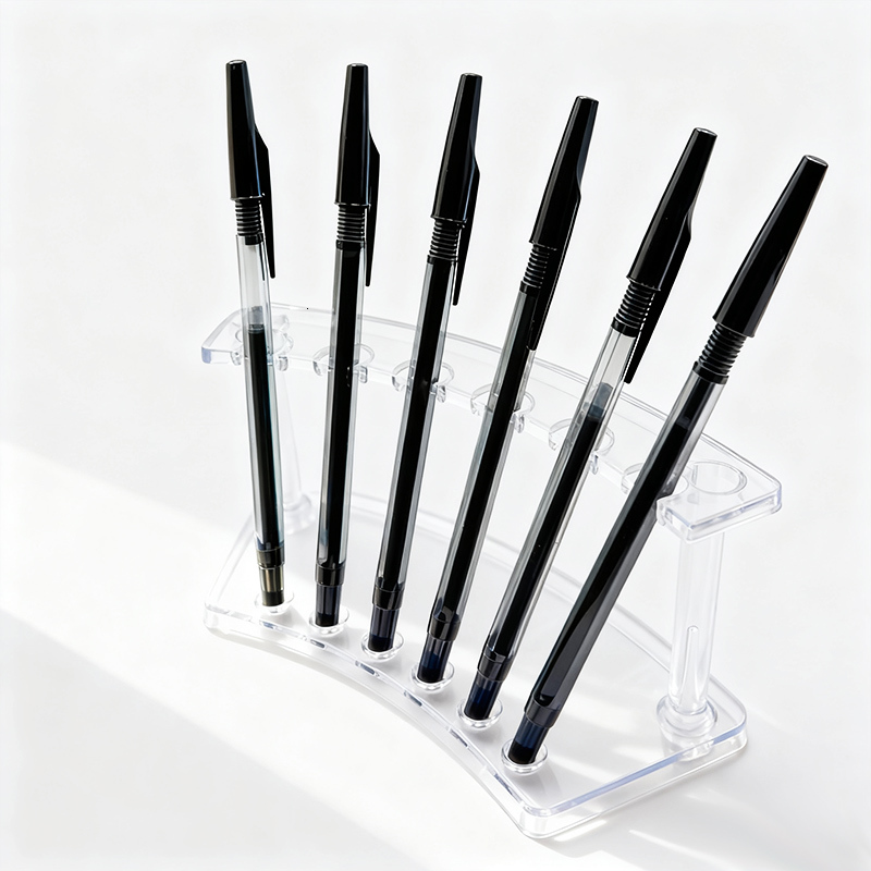 PEA009F M2 Black Gel Pen, 0.7mm/1.0mm Bullet/Semi-Needle Tip, 12pcs/Box Single-Color Printed Barrel, Office Writing Stationery