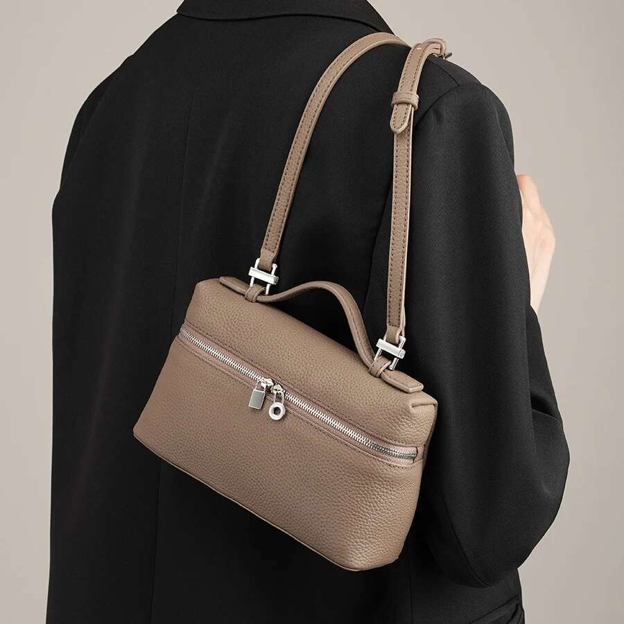 Cowhide Crossbody For Women High Quality Small Top-Handle Pouch Designer Fashion Bag Detachable Shoulder Strap