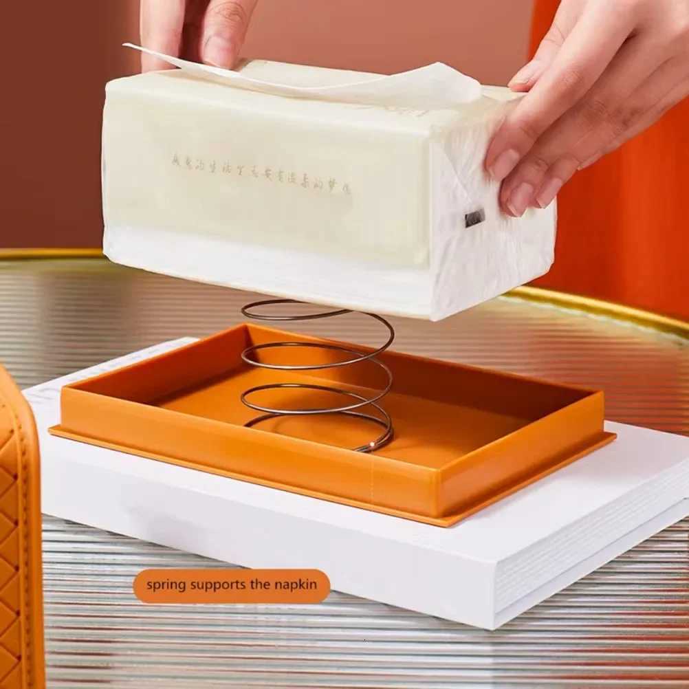 Household Tissue Box Leather Napkin Holder Rectangle Wet Paper Case Living Ro Off Decorative Car Organizer Desk Storage Box Y251112
