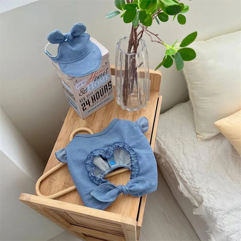 Japanese Style Pet Clothes Puppy Kitten Spring Summer Love Vest Sun Hat Cute Dog Clothing Suit t-Shirt Tank Top Hat Spuppy 250407