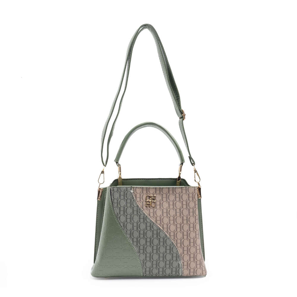 CHHC Premium Women's Box Bag With Letter PVC Flower Splicing, Versatile Large Capacity, Single Shoulder, Diagonal Cross, Portable And Dual-Use