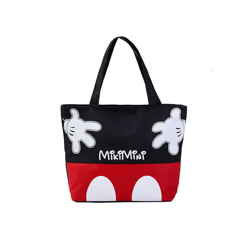 Canvas casual canvas handbag, shopping bag, large capacity women's cartoon tote bag
