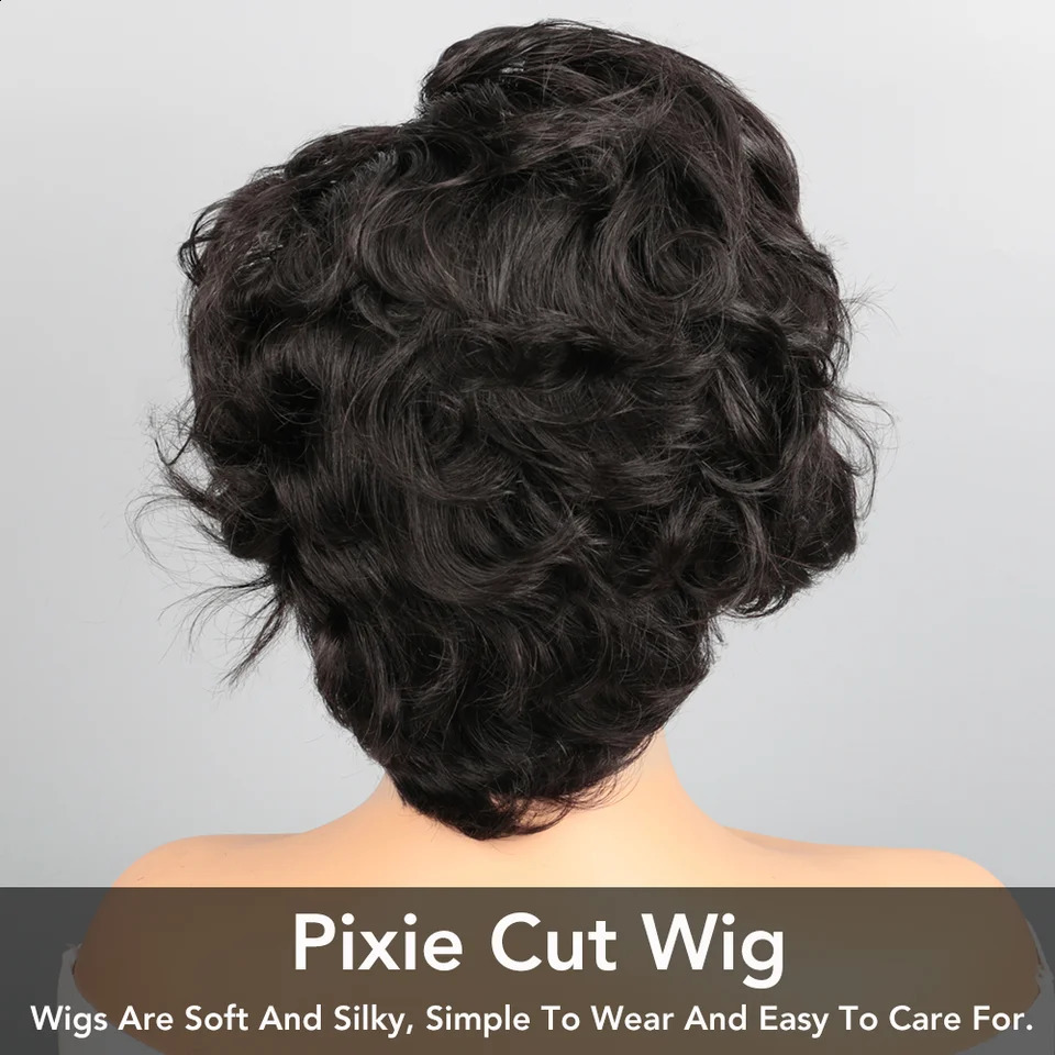 PixieCut Wig Human Hair 13X4 Rose Curly Short Human Hair Wigs Natural Color HD Lace Frontal Wig Curly Human Hair Wig for Woman 250410