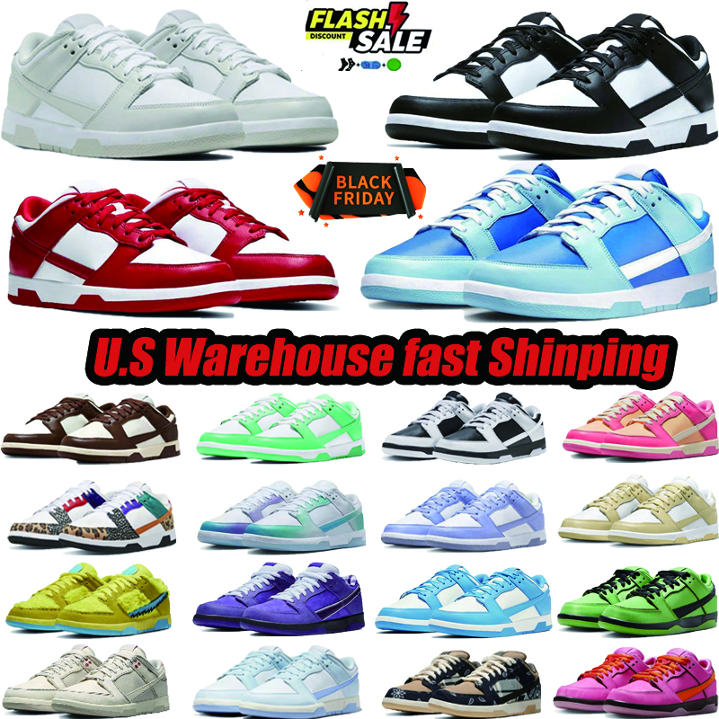 Pandas NEW US Designer shoes Designer shoes Sneakers Men Women Black White Thunder Pink Oreo Bred Military Blue Cool Grey Sneaker Lows Trainers