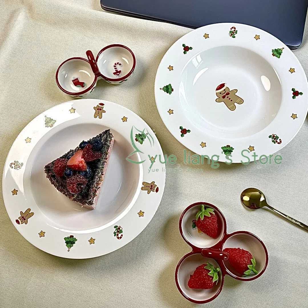 Christmas Christmas Dinner PlateThe Christmas Tree Underglaze Colored Ceramic Dining Plate Is Made of Bone Porcelain Craftsmanship Y251113