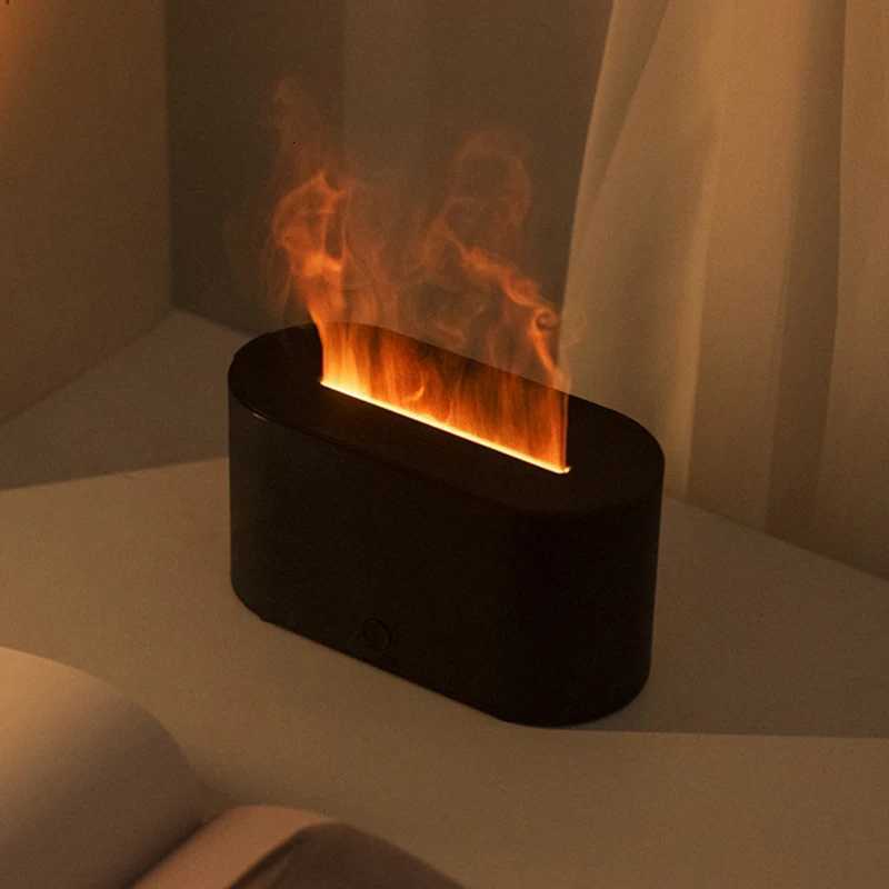 Ultrasonic Flame Humidifier USB Desktop Home Bedroom Essential Oil Atomization Small Large Mist Aroma Diffuser Y251113