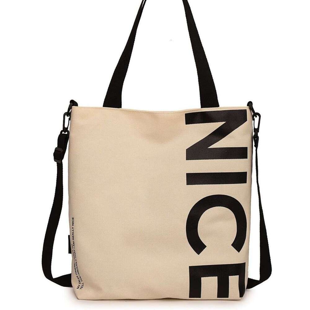 Crossbody Student Canvas Trendy Large Capacity Commuter Tote Urban Style Single Shoulder Laptop Bag