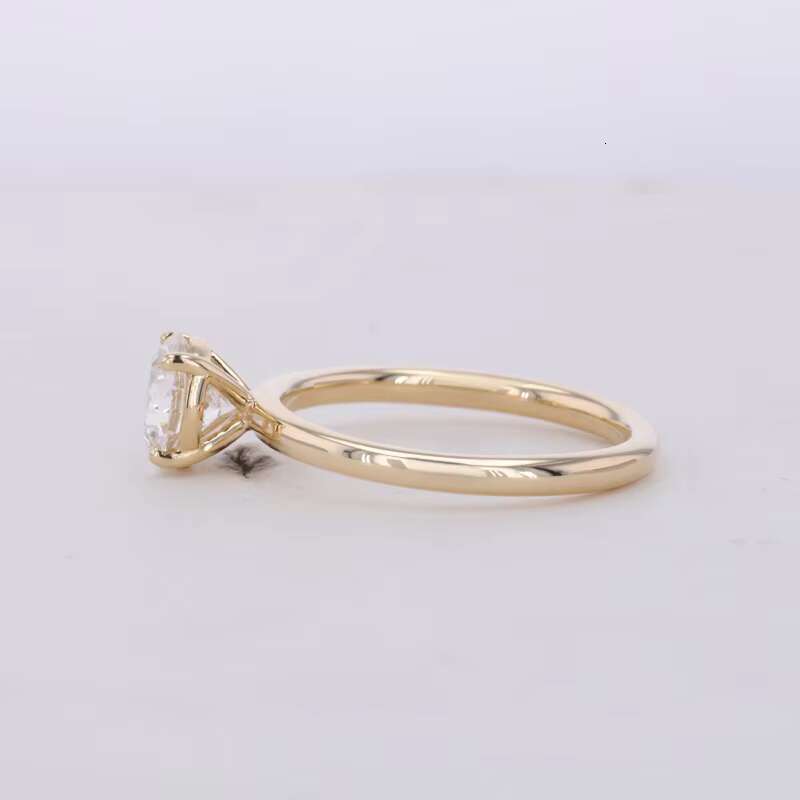 Starsgem 14K Yellow Gold Ring Round Brilliant Cut 5ct IGI Lab Grown Diamond Engagement Ring