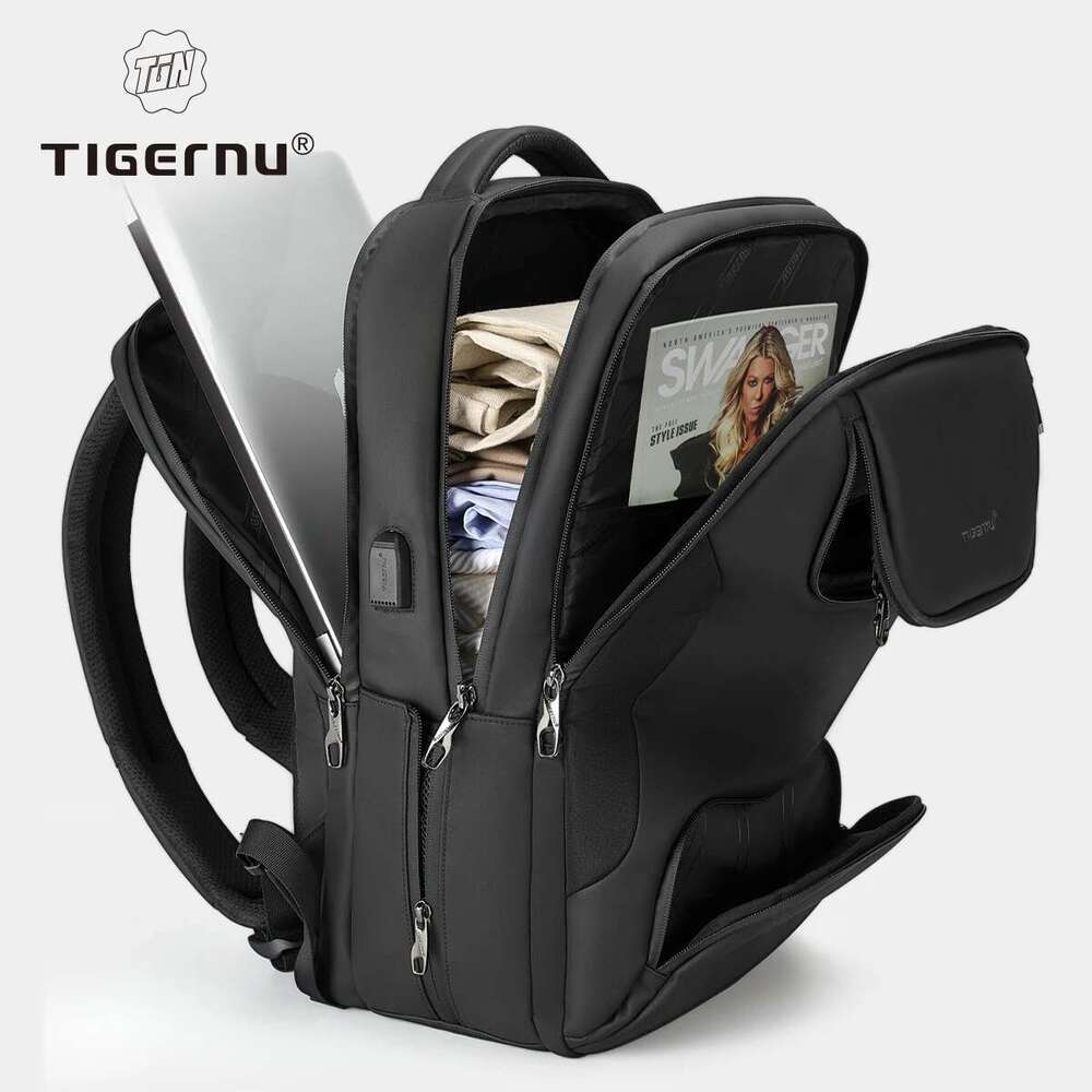 Lifetime Warranty Large Capacity New Fashion Men 15.6" Laptop Anti Theft Backpack School Travel Bag Male Waterproof TPU