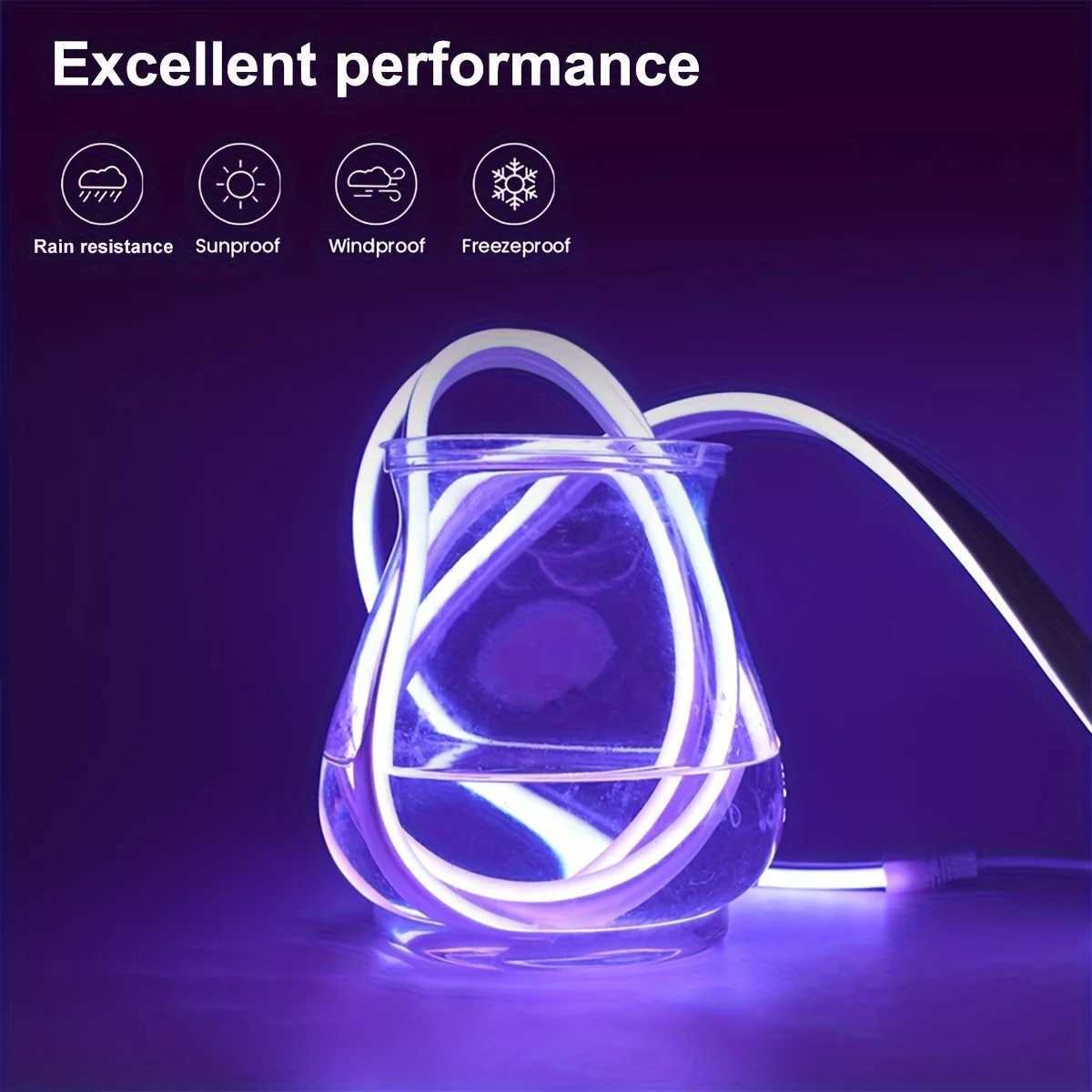 5V RGB Neon LED Strip Light 1M 2M 3M 5M 5050 SMD Flexible Waterproof IP65 USB Power Music Sync APP Control for PC Room Decor W251112