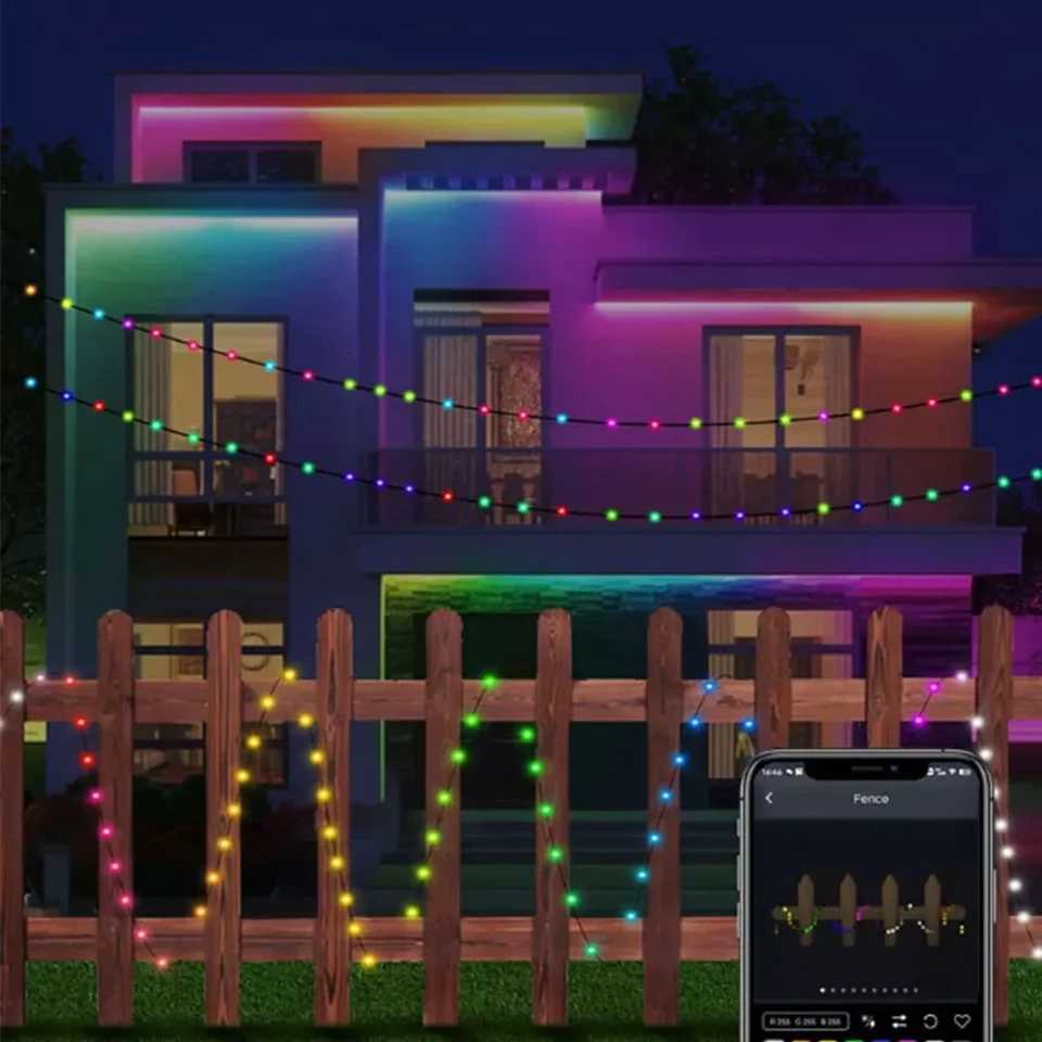 WS2812B RGBIC LED String 5M-20M Party Christmas Lights Dream Color WS2812 Addressable Individually String Outdoor Waterproof 5V W251112