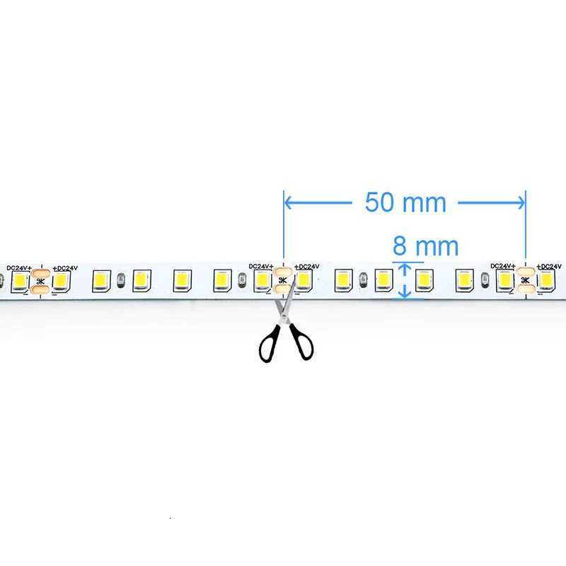 Single Strip 5m 10m 15M 20m Long LED Strip DC24V 120LEDs/m Light Strip Flexible Cuttable Whole Length Is 20meters Soft Lamp Bar W251112