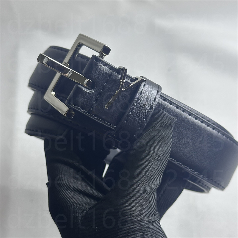 Luxury Designer Belt for Women Genuine Leather Cowhide Width 2.5cm-3cm Men Designers Belts Bronze Buckle Silver Womens Waistband Cintura