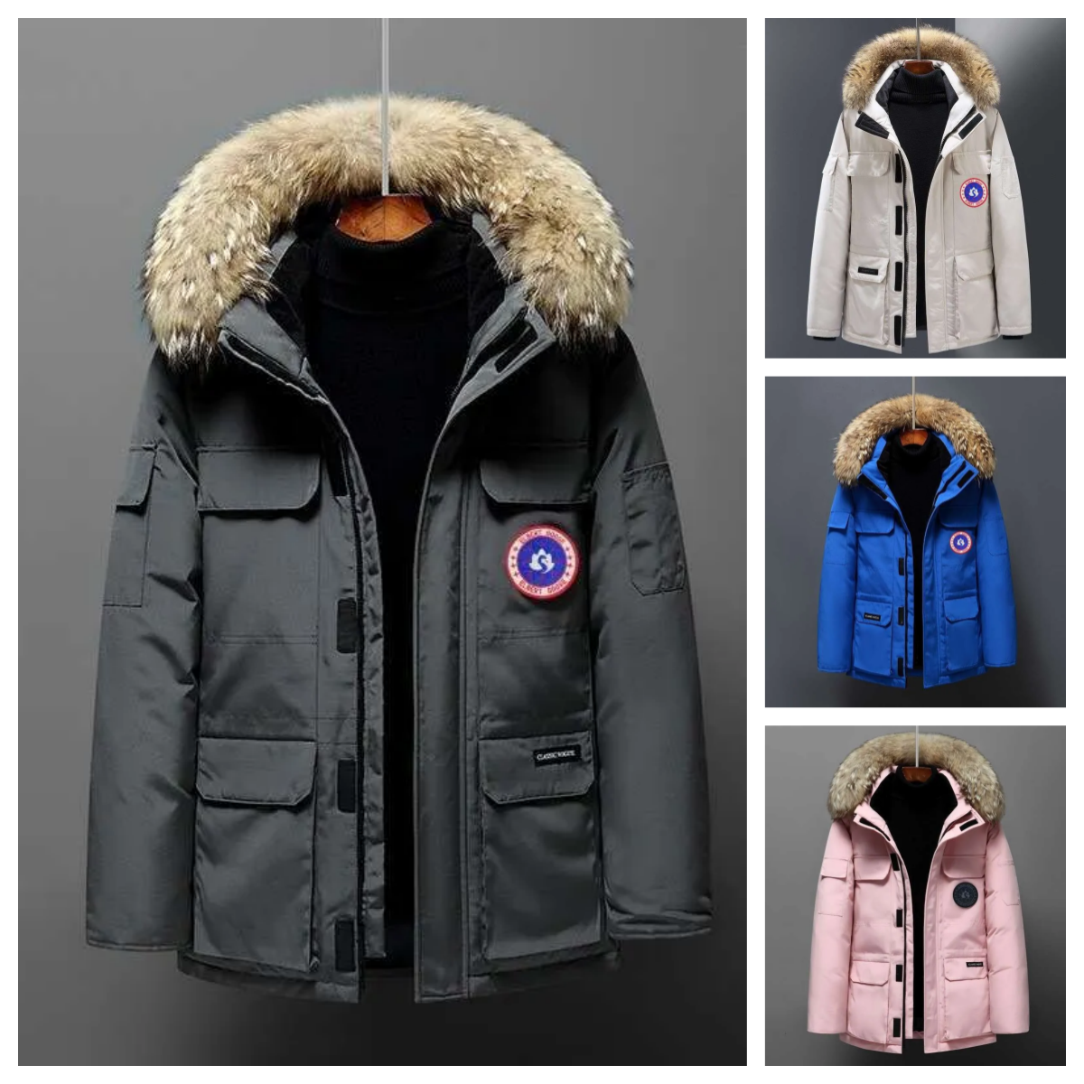 26SS Mens Down Jackets Veste Homme Outdoor Winter Jassen Outerwear Big Fur Hooded Fourrure Manteau Jacket Coat Hiver Parka Doudoune M-5XL