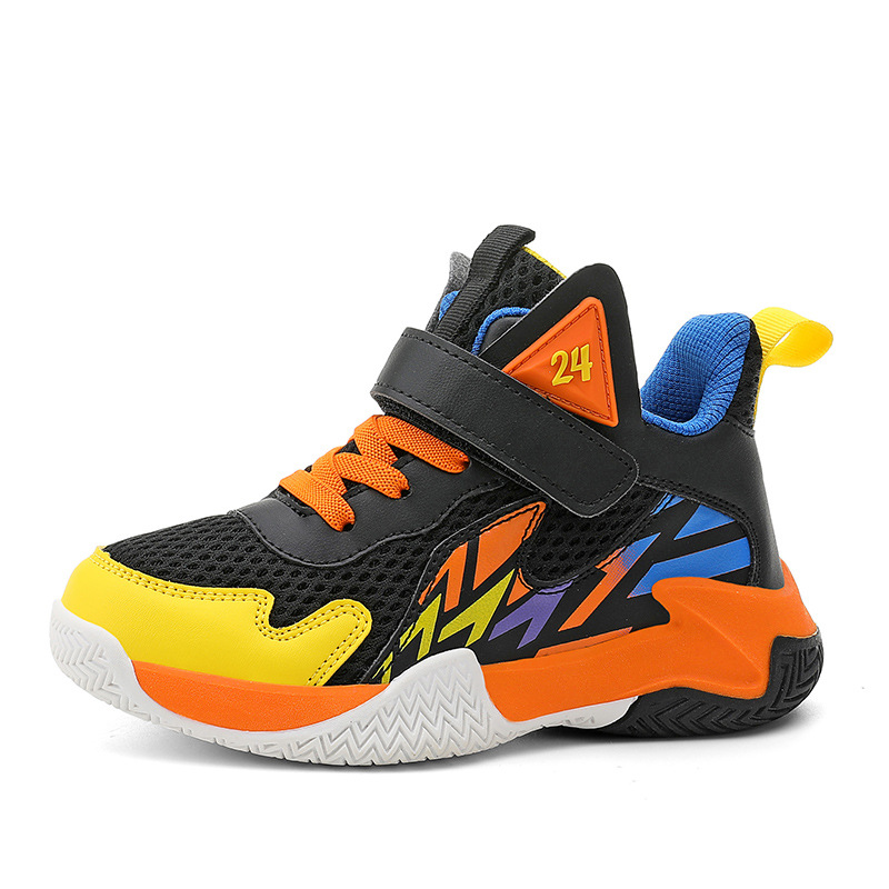 Free shipping designer basketball shoe children's shoes black Orange blue gray comfortable breathable wear-resisting outdoor sport shoe classics
