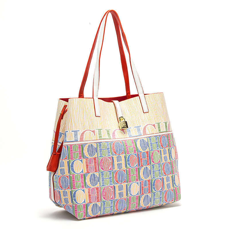 CHHC Large Capacity Handbag, Simple And Fashionable Printed Business Travel Women's Shopping Bag, Mother's Bag