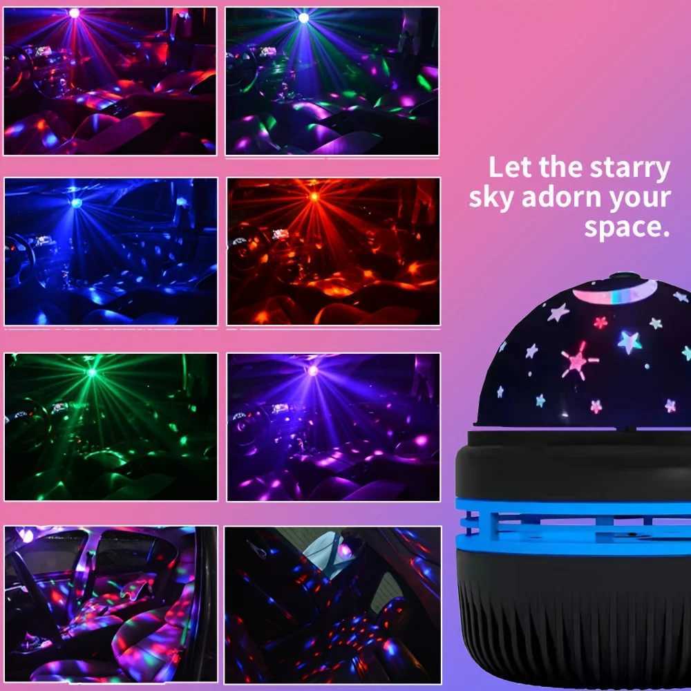 LED Starry Sky Lights Bedroom NightLights 5V USB Decoration Atmosphere Projector Lamp 360 Rotating For Weddings Christmas M251113