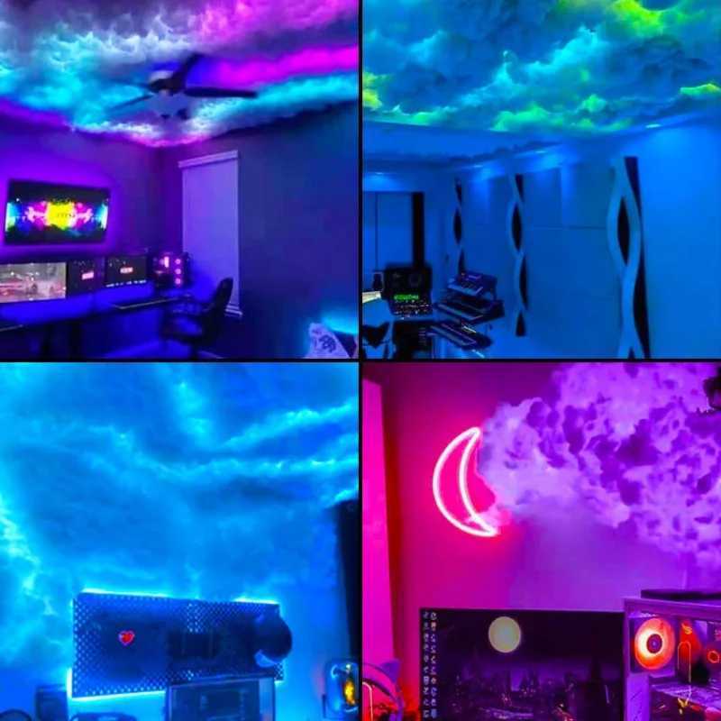 DIY Thunder Cloud Light Strip with APP Remote control LED Cotton Cloud Ceiling Lightfor Bedroom Gaming Room Decor W251112