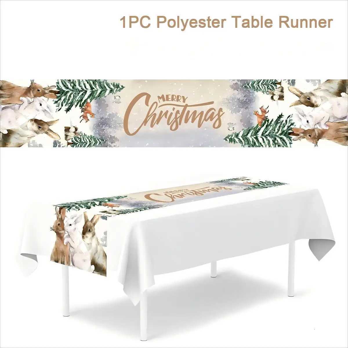 Christmas VIKAMA Christmas Table Runner Christmas Decorations Cartoon Christmas Table Flag Christmas Gifts New Year Decorations Y251113