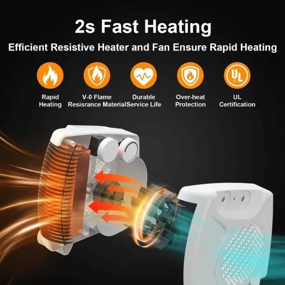 Portable Heater Winter 600W High-power Fast Electric Heating Heater Home Two-stage Adjustable Silent Small Sun Electric Heater Y251113