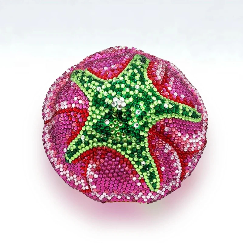 XIYUAN Women Pink Crystal Clutch Purse Rose Flower Handbag Party Wedding Evening Bag Bridal Purses Florals Minaudiere Bag 250409