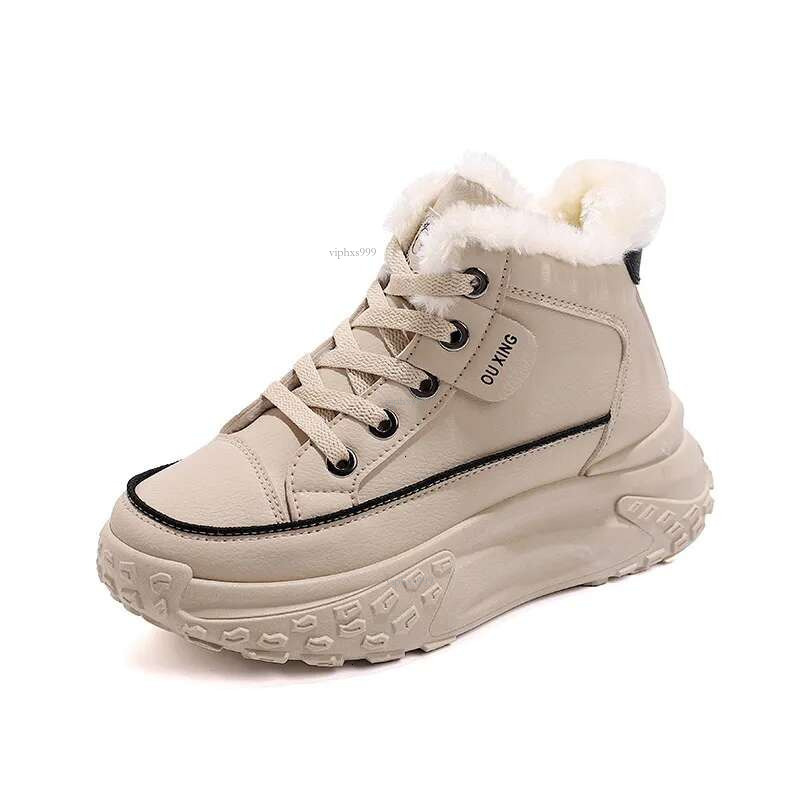 New Free Shipping Designer Shoes Designer High Top Women's 2025 Winter With Plush And Thickened Sports Shoes Soft Soled Warm Cotton Shoes